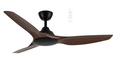 Impact DC 52 Smart Ceiling Fan Black and Walnut