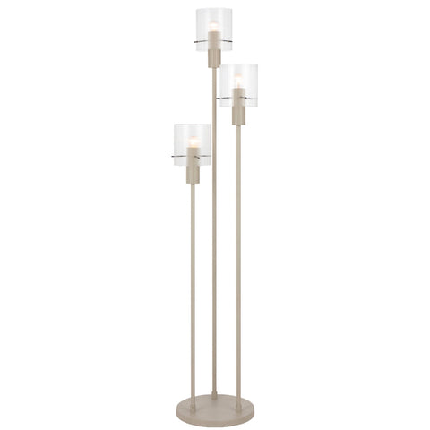 Mika Floor Lamp Grey with Clear