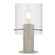 Mika Table Lamp Grey with Clear