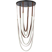 MIO 128w Black and Leather 3000K LED Pendant