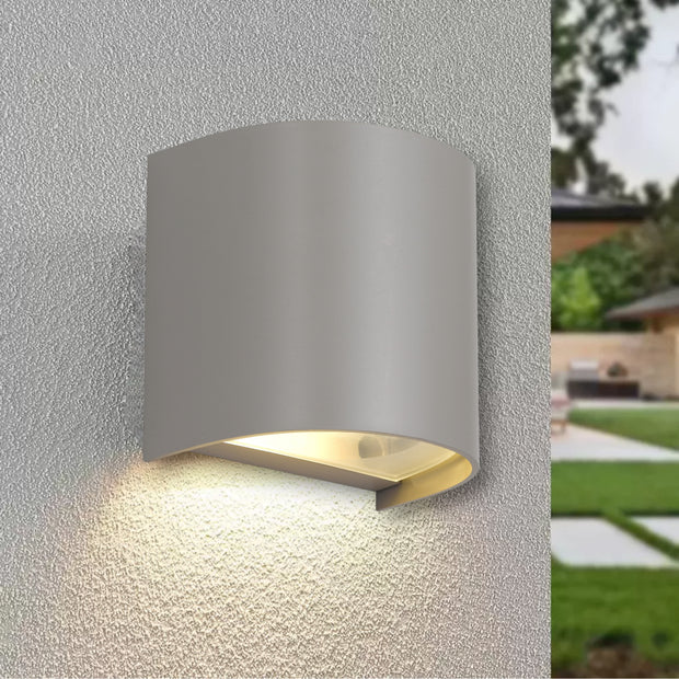 Miro 1 IP65 Exterior Wall Light Grey Sand