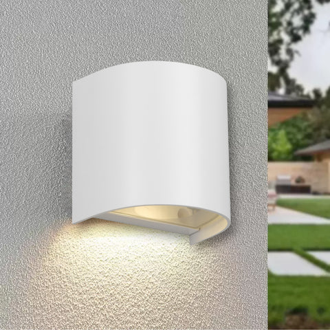 Miro 1 IP65 Exterior Wall Light White Sand