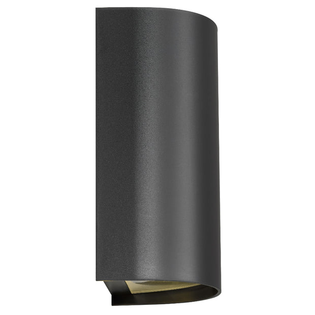 Miro 2lt Up/Down IP65 Exterior Wall Light Black Sand