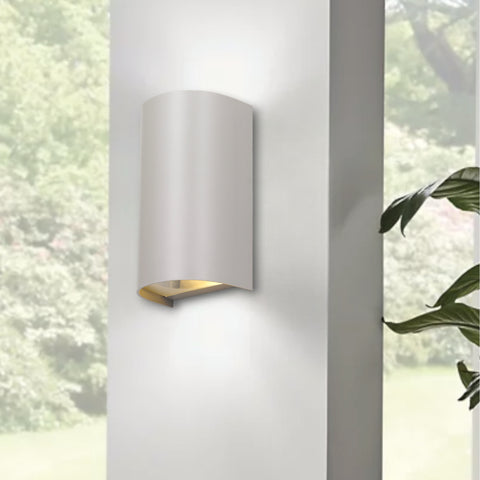 Miro 2lt Up/Down IP65 Exterior Wall Light Grey Sand