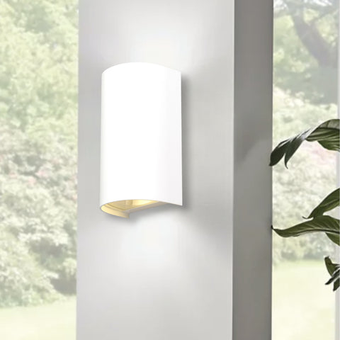 Miro 2lt Up/Down IP65 Exterior Wall Light White Sand