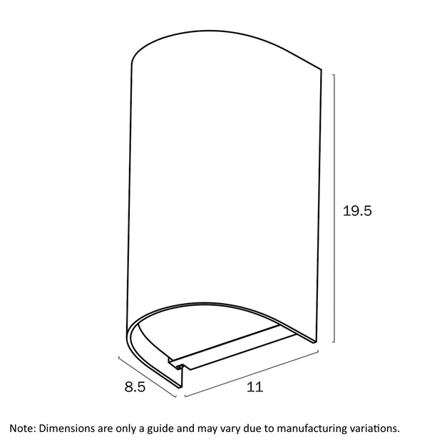 Miro 2lt Up/Down IP65 Exterior Wall Light White Sand