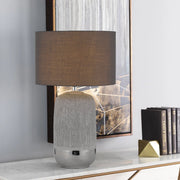 Misty Table Lamp Silver and Grey