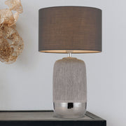 Misty Table Lamp Silver and Grey