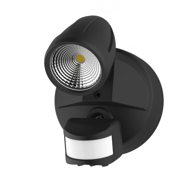 Bandit CCT LED Exterior IP54 Single Spot Sensor 12W Matt Black