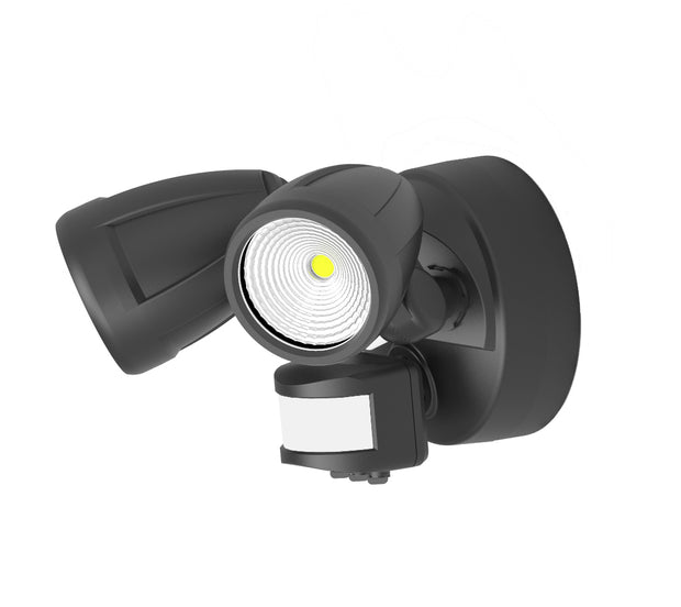 Bandit CCT LED Exterior IP54 Double Spot Sensor 2 x 12W Matt Black