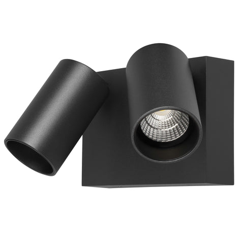 Capri CCT LED Double Spot 2 x 9W IP65 Exterior Matt Black