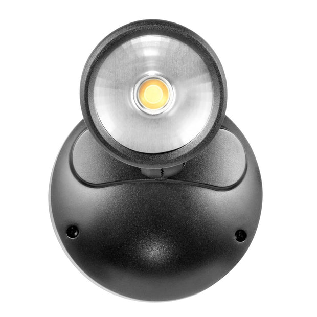 Fortress PRO LED Flood Light Outdoor IP65 Single Spot 18w Tricolour Matt Black