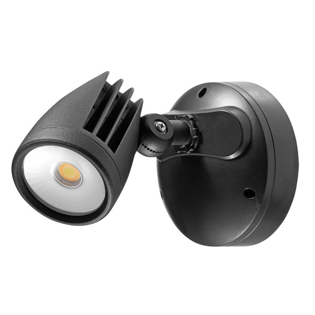 Fortress PRO LED Flood Light Outdoor IP65 Single Spot 18w Tricolour Matt Black