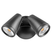 Fortress PRO LED Flood Light Outdoor IP65 Double Spot 2 x 18w Tricolour Matt Black