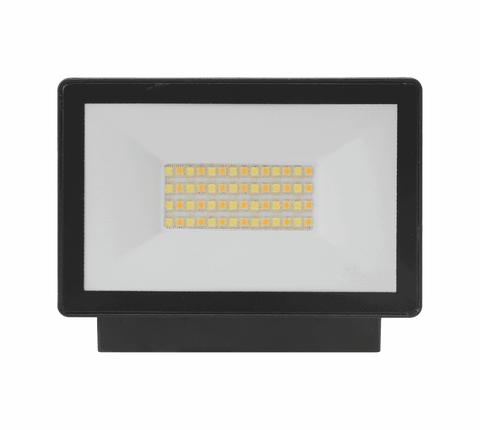 Opal 20w LED Tricolour Matt Black Flood Light Flex and Plug