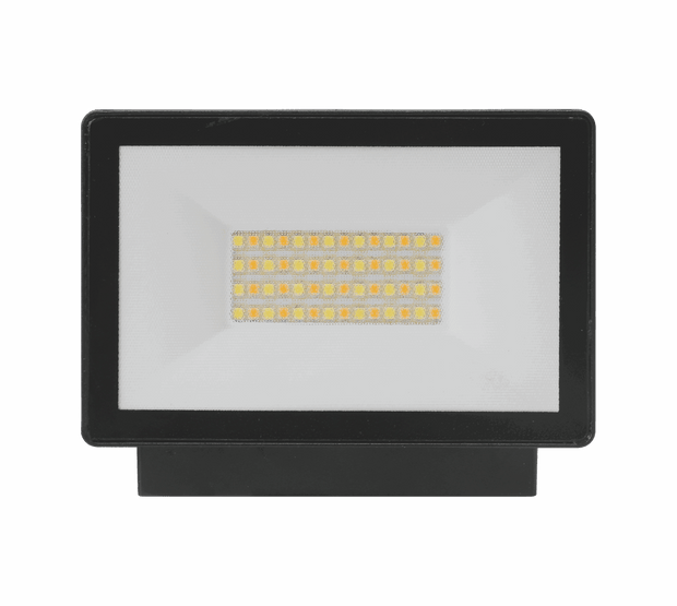 Opal 20w LED Tricolour Matt Black Flood Light Flex and Plug