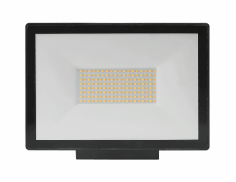 Opal 50w LED Tricolour Matt Black Flood Light Flex and Plug