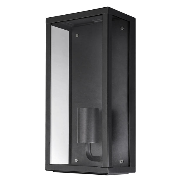 Vancouver E27 Flush Wall Exterior Large Matt Black