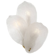 MONTE 3 Light Brass with Frost Glass Leave E14 Wall Light