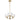 Moreno2 3lt Pendant Antique Gold with Clear Glass E14