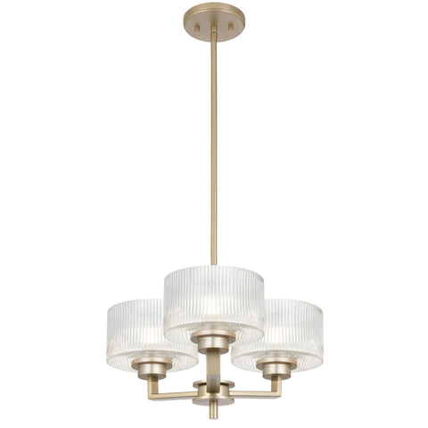 Moreno2 3lt Pendant Antique Silver with Clear Glass E14