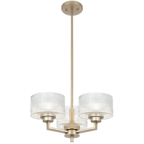 Moreno2 3lt Pendant Antique Silver with Clear Glass E14