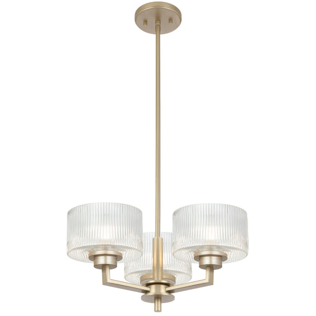 Moreno2 3lt Pendant Antique Silver with Clear Glass E14