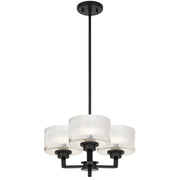 Moreno2 3lt Pendant Black with Clear Glass E14