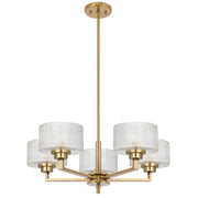 Moreno2 5lt Pendant Antique Gold with Clear Glass E14