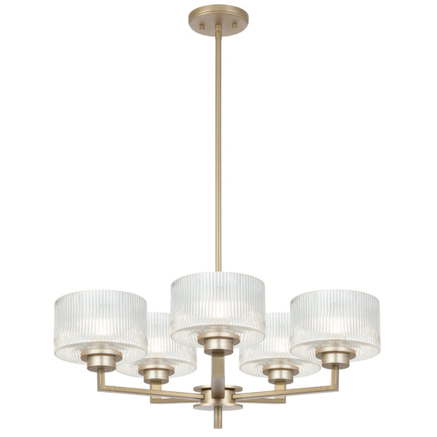 Moreno2 5lt Pendant Antique Silver with Clear Glass E14