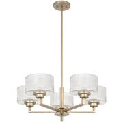 Moreno2 5lt Pendant Antique Silver with Clear Glass E14