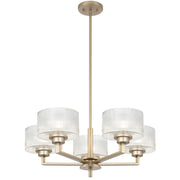 Moreno2 5lt Pendant Antique Silver with Clear Glass E14