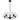Moreno2 5lt Pendant Black with Clear Glass E14