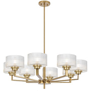 Moreno2 8lt Pendant Antique Gold with Clear Glass E14