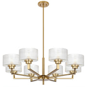 Moreno2 8lt Pendant Antique Gold with Clear Glass E14