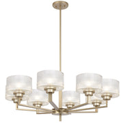 Moreno2 8lt Pendant Antique Silver with Clear Glass E14