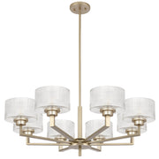 Moreno2 8lt Pendant Antique Silver with Clear Glass E14