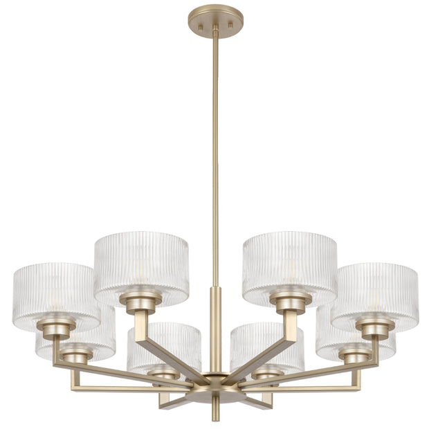 Moreno2 8lt Pendant Antique Silver with Clear Glass E14