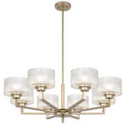 Moreno2 8lt Pendant Antique Silver with Clear Glass E14