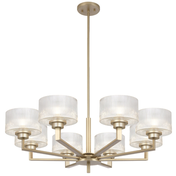 Moreno2 8lt Pendant Antique Silver with Clear Glass E14