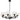 Moreno2 8lt Pendant Black with Clear Glass E14