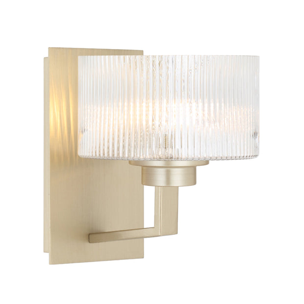 Moreno2 1lt Wall Light Antique Silver with Clear Glass E14