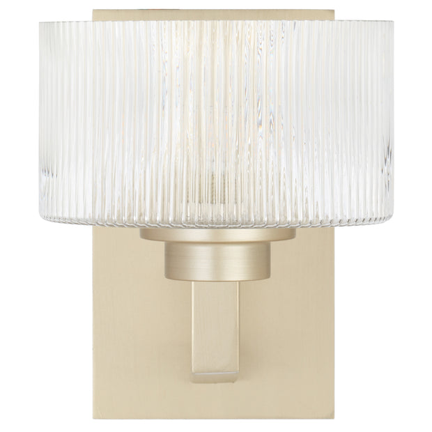 Moreno2 1lt Wall Light Antique Silver with Clear Glass E14