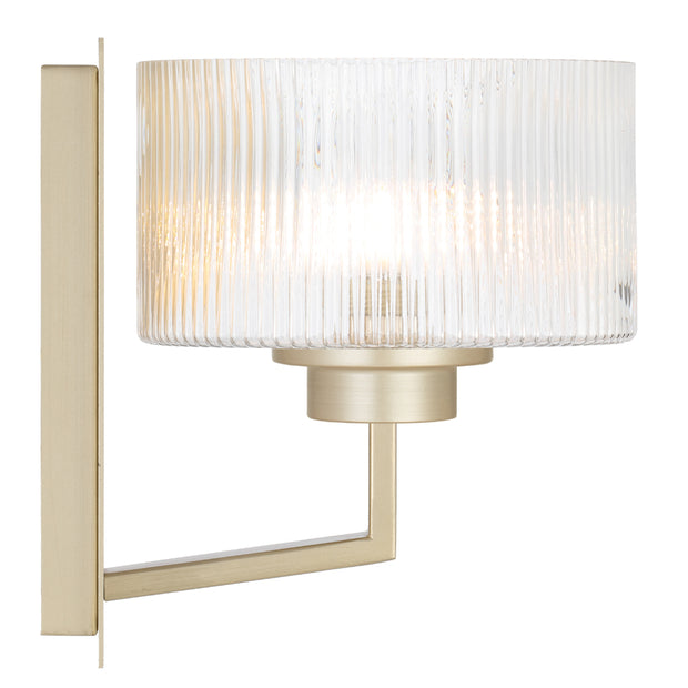 Moreno2 1lt Wall Light Antique Silver with Clear Glass E14