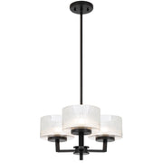 Moreno 3lt Pendant Black with Clear