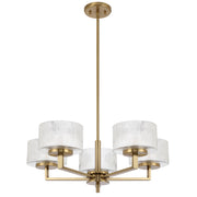 Moreno 5lt Pendant Antique Gold with Clear