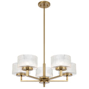 Moreno 5lt Pendant Antique Gold with Clear