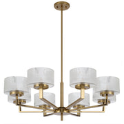 Moreno 8lt Pendant Antique Gold with Clear