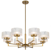 Moreno 8lt Pendant Antique Gold with Clear