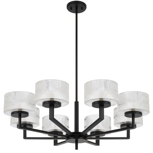 Moreno 8lt Pendant Black with Clear